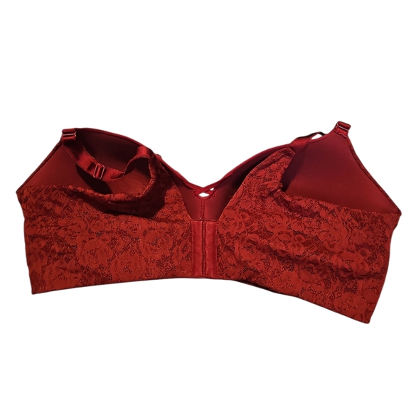 Torrid Dream Wire-Free Push-Up Bra Red Lace Back Smoothing Sz 44DD - Picture 2 of 4